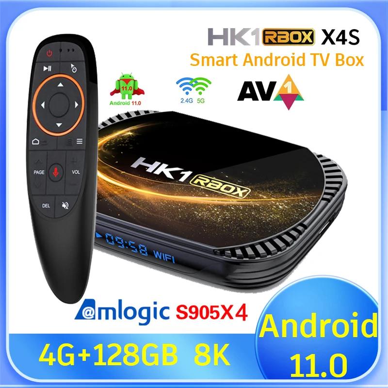 Ʈ TV ڽ  ڽ, HK1 RBOX X4S Amlogic S905X4, ȵ̵ 11, 4GB, 64G, 128GB, 5G,  , 4K, 8K, BT ̵ ÷̾, 2G, 16G,